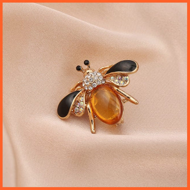 whatagift.com.au Brooches Bee 04 Cute Rhinestone Bee Brooch Women  Accessories | Insect Pearl Corsage Brooches