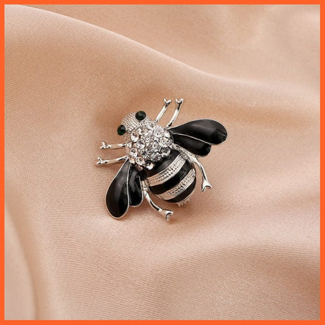 whatagift.com.au Brooches Bee 09 Cute Rhinestone Bee Brooch Women  Accessories | Insect Pearl Corsage Brooches