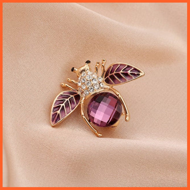 whatagift.com.au Brooches Bee 11 Cute Rhinestone Bee Brooch Women  Accessories | Insect Pearl Corsage Brooches