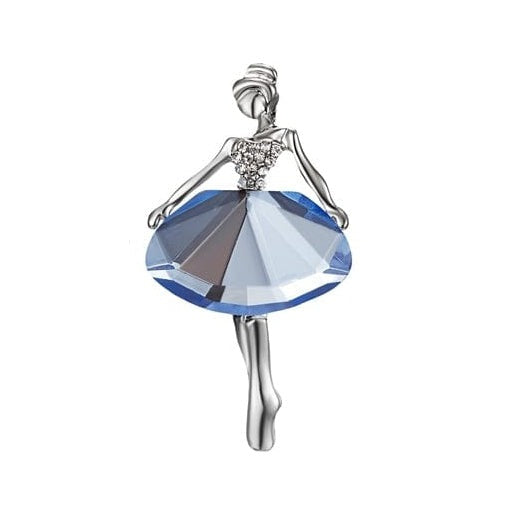 whatagift.com.au Brooches Blue skirt Gymnastics Girl Flower Dancer Crystal Brooches | Cute Pin Corsage Jewellery