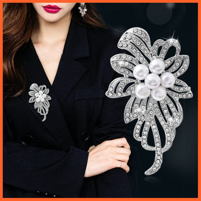 whatagift.com.au Brooches Copy of Korean-Style Elegant Crystal  Brooch | Fashion Alloy Women Accessories