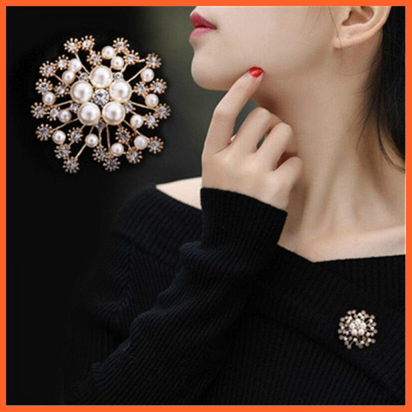 whatagift.com.au Brooches Crystal Flower Large Bow Brooch Pin | Fashion Wedding Pin Corsage Accessories