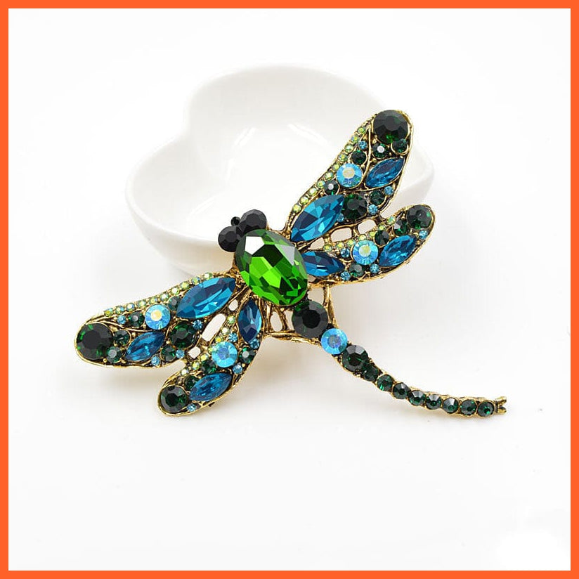 whatagift.com.au Brooches Crystal Vintage Dragonfly Brooches for Women | Fashion Dress Coat Accessories