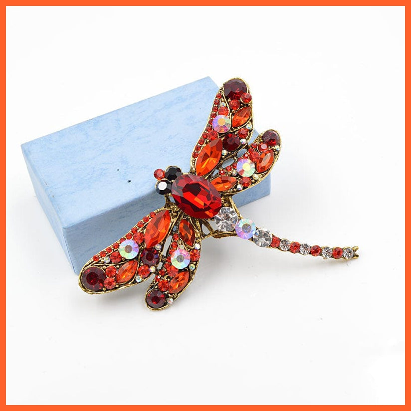 whatagift.com.au Brooches Crystal Vintage Dragonfly Brooches for Women | Fashion Dress Coat Accessories