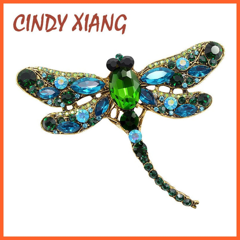 whatagift.com.au Brooches Crystal Vintage Dragonfly Brooches for Women | Fashion Dress Coat Accessories