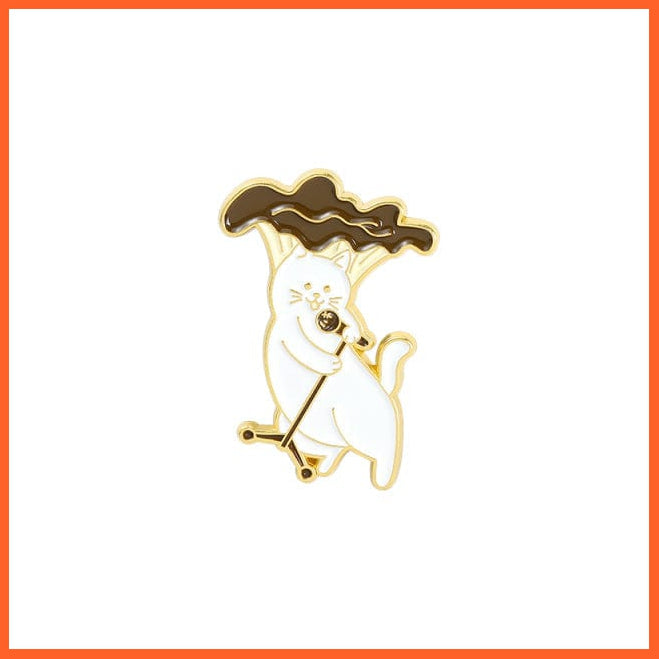 whatagift.com.au Brooches Custom Animal Cute Enamel Pins | Funny  Singer Brooches Lapel Cartoon Jewelry