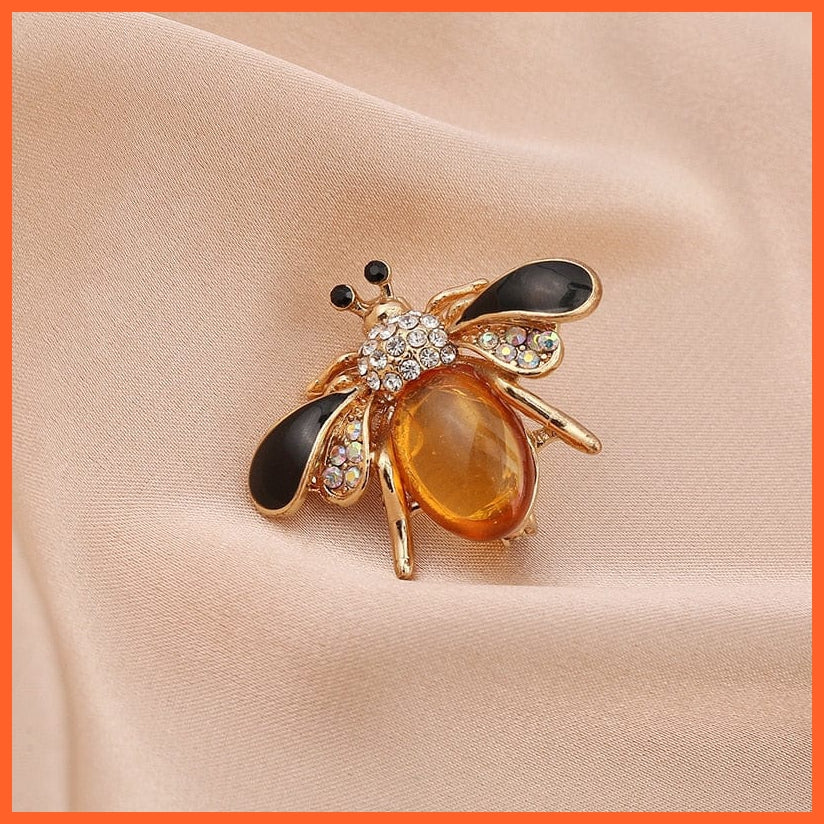 whatagift.com.au Brooches Cute Rhinestone Bee Brooch Women  Accessories | Insect Pearl Corsage Brooches