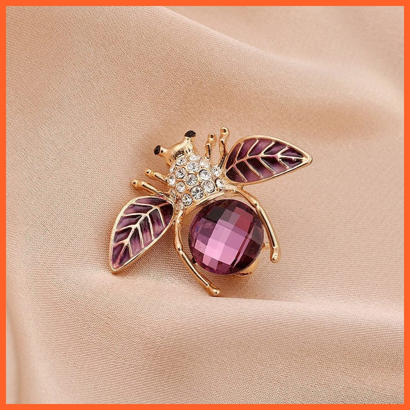 whatagift.com.au Brooches Cute Rhinestone Bee Brooch Women  Accessories | Insect Pearl Corsage Brooches