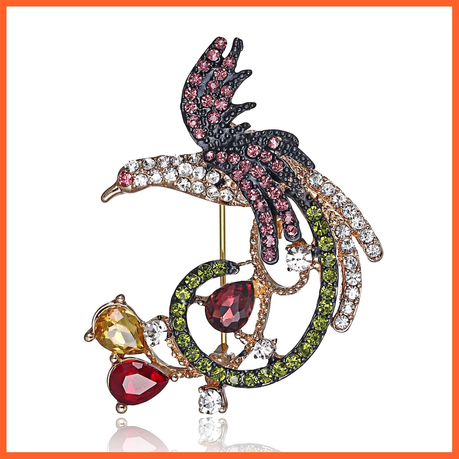 whatagift.com.au Brooches Cute Vivid Flying Bird Brooch Women | Phoenix Pigeon Flamingo Pin Buckle Badge