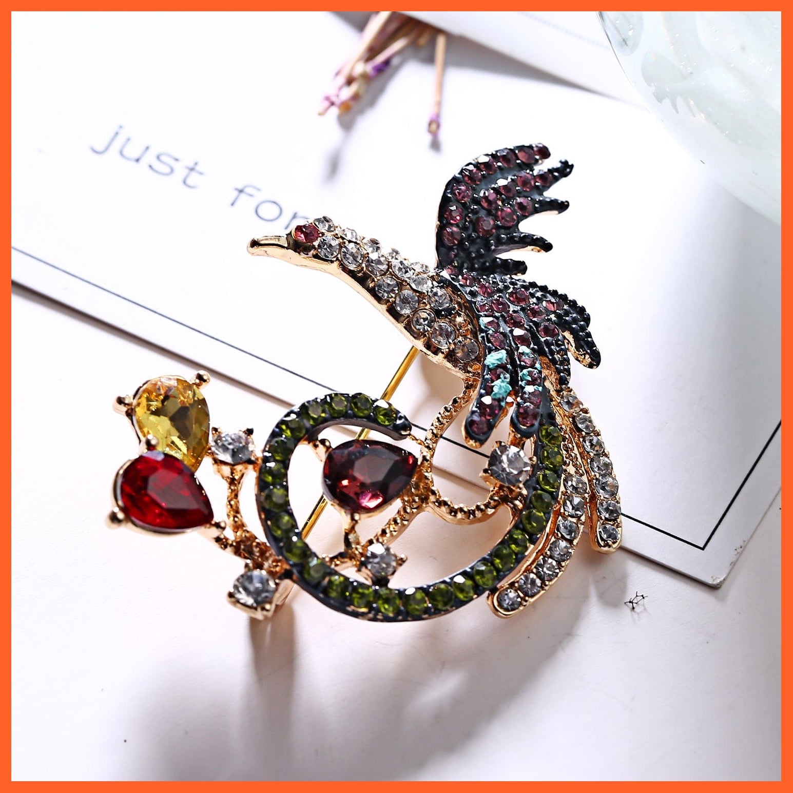 whatagift.com.au Brooches Cute Vivid Flying Bird Brooch Women | Phoenix Pigeon Flamingo Pin Buckle Badge