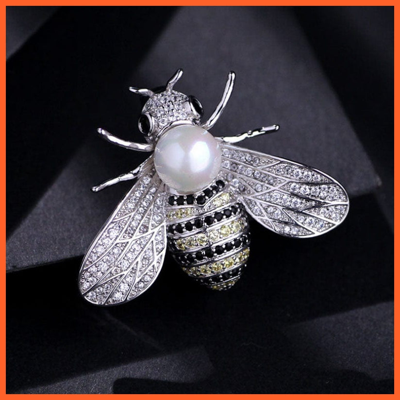 whatagift.com.au Brooches Delicate Little Bee Crystal Rhinestone Pin Brooch Jewellery Gifts