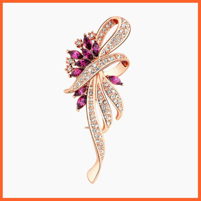 whatagift.com.au Brooches Fashion Crystal Elegant Lapel Pin Rhinestone Brooches Corsage Jewellery