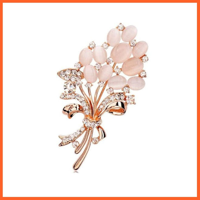 whatagift.com.au Brooches Gold grape / China Fashion Crystal Elegant Lapel Pin Rhinestone Brooches Corsage Jewellery