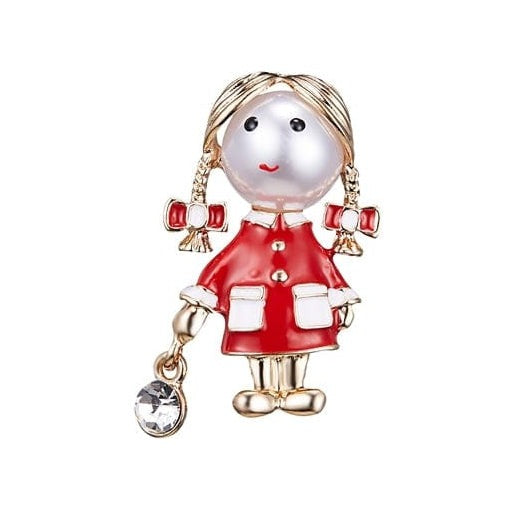 whatagift.com.au Brooches Little Girl Gymnastics Girl Flower Dancer Crystal Brooches | Cute Pin Corsage Jewellery
