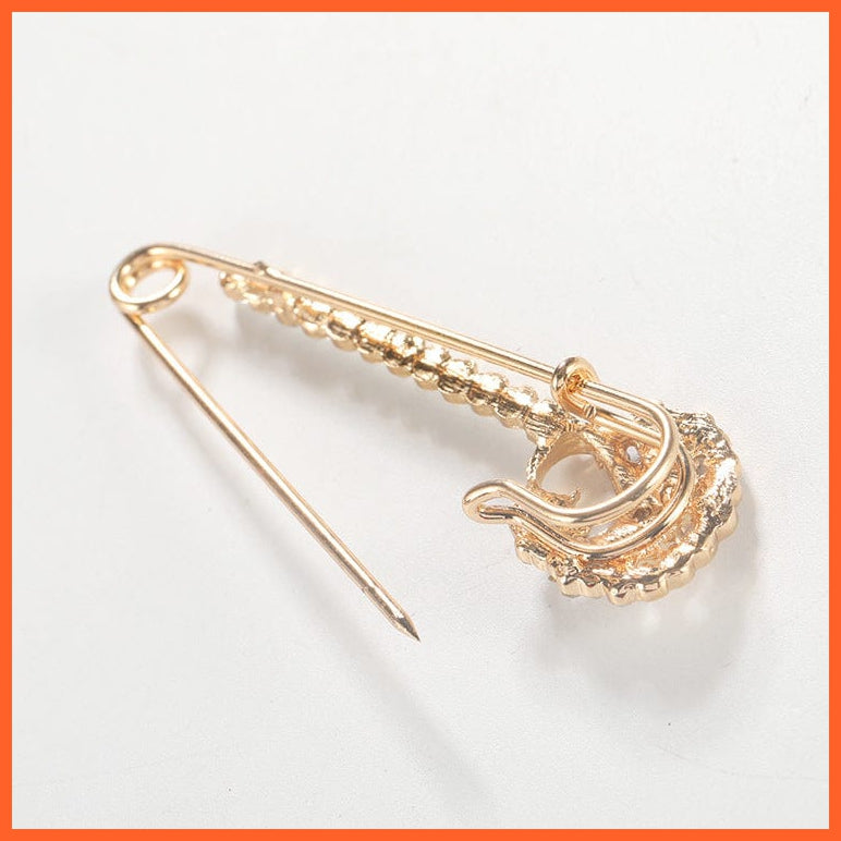 whatagift.com.au Brooches New Fashion Brooches | Crystal Peacock Flowers Crown Bow Lapel Pin