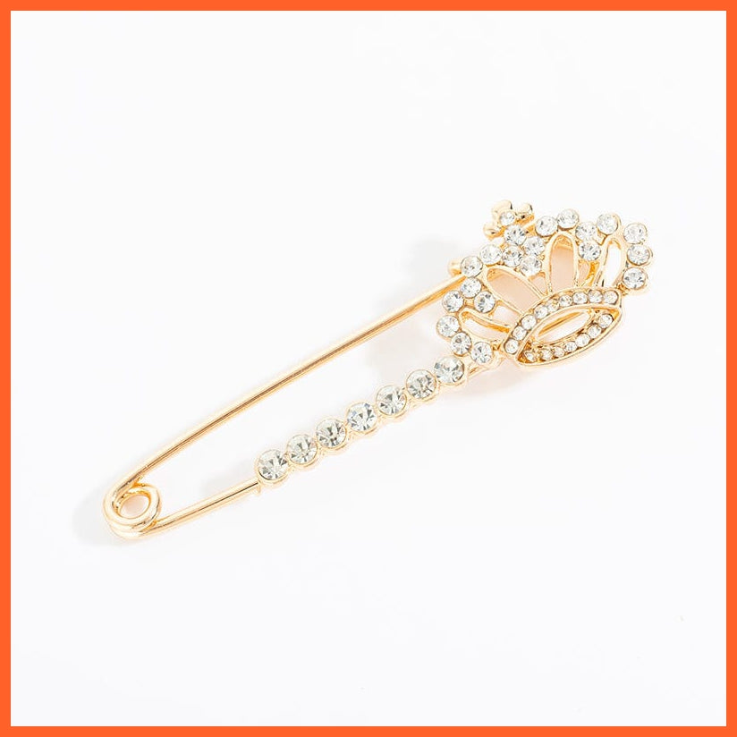 whatagift.com.au Brooches New Fashion Brooches | Crystal Peacock Flowers Crown Bow Lapel Pin