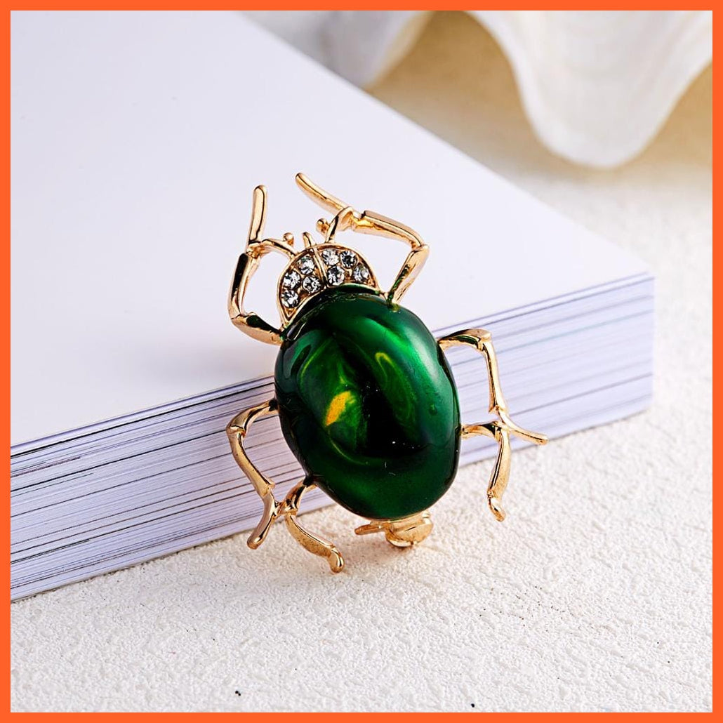 whatagift.com.au Brooches Rhinestone Beetle Crystal Pin Fashion Scarf Clip Jewellery Brooch Enamel Badge