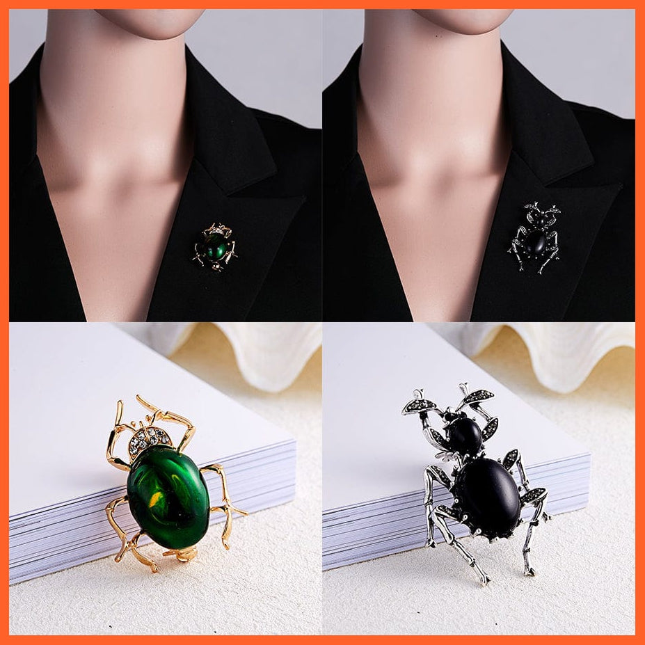 whatagift.com.au Brooches Rhinestone Beetle Crystal Pin Fashion Scarf Clip Jewellery Brooch Enamel Badge