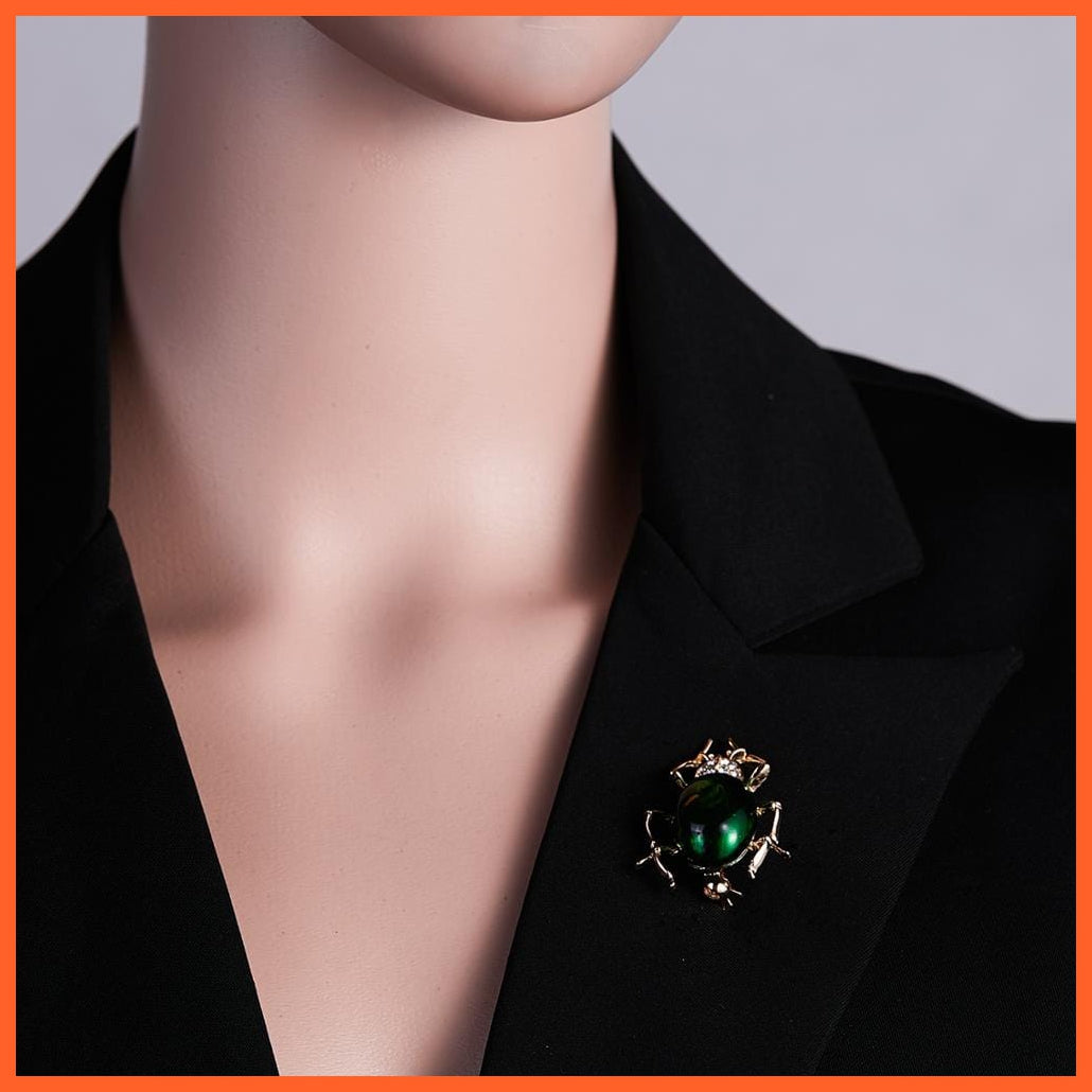 whatagift.com.au Brooches Rhinestone Beetle Crystal Pin Fashion Scarf Clip Jewellery Brooch Enamel Badge