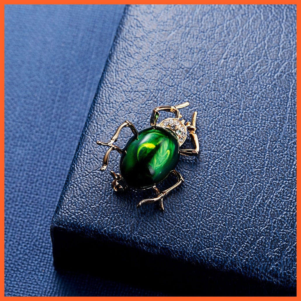 whatagift.com.au Brooches Rhinestone Beetle Crystal Pin Fashion Scarf Clip Jewellery Brooch Enamel Badge