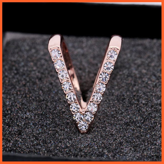 whatagift.com.au Brooches Rose gold Letter Shape Crystal Brooch Pin | Fashion Pearl Shawl Buckle Clip Scarf