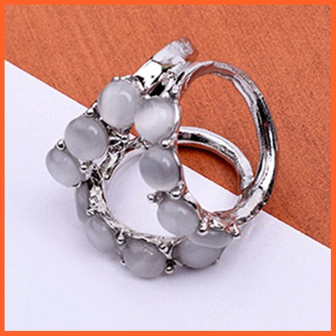 whatagift.com.au Brooches Silver-opals New Synthetic Gemstone Pearl Jewellery |  Imitation Pearl Scarf Brooch Clips