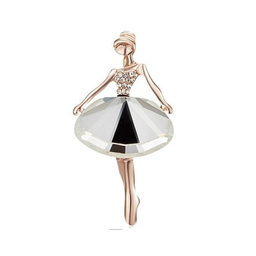whatagift.com.au Brooches skirt Gymnastics Girl Flower Dancer Crystal Brooches | Cute Pin Corsage Jewellery
