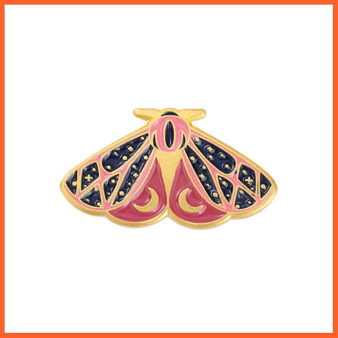 whatagift.com.au Brooches style-1 Butterfly Moth Enamel Pin Brooches | Star Moon Retro Insect Gold  Badges