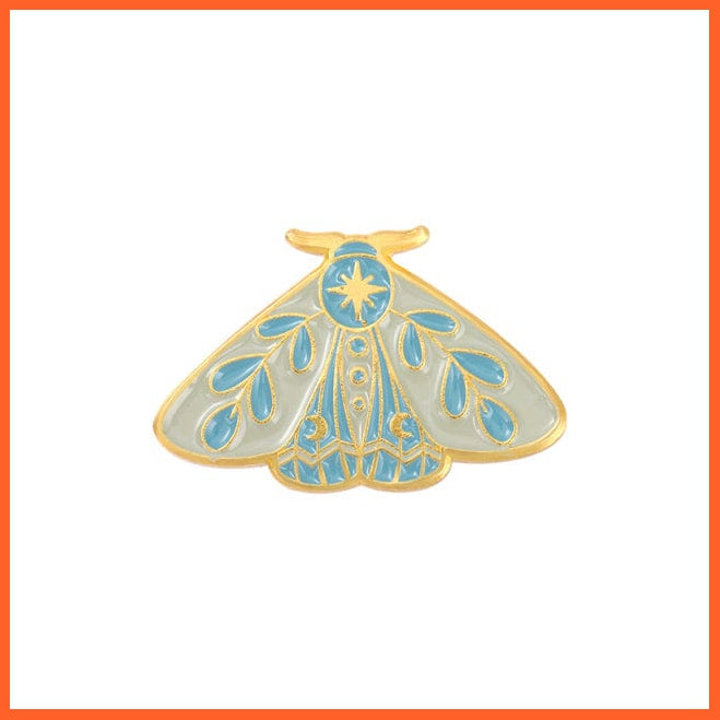 whatagift.com.au Brooches style-3 Butterfly Moth Enamel Pin Brooches | Star Moon Retro Insect Gold  Badges