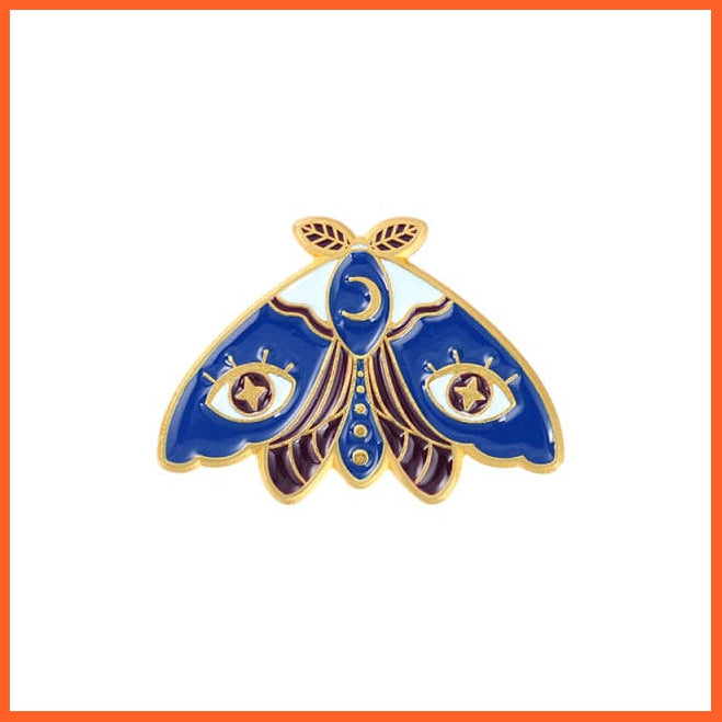 whatagift.com.au Brooches style-4 Butterfly Moth Enamel Pin Brooches | Star Moon Retro Insect Gold  Badges