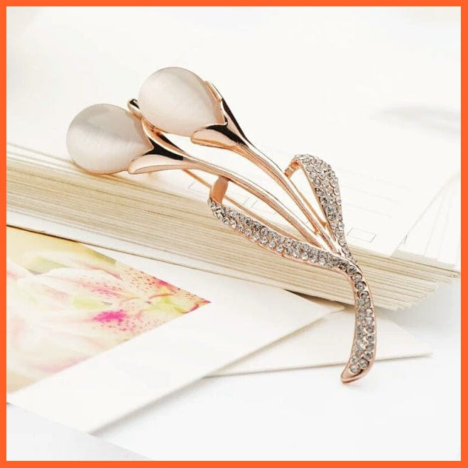 whatagift.com.au Brooches style 5 Korean-Style Elegant Crystal  Brooch | Fashion Alloy Women Accessories
