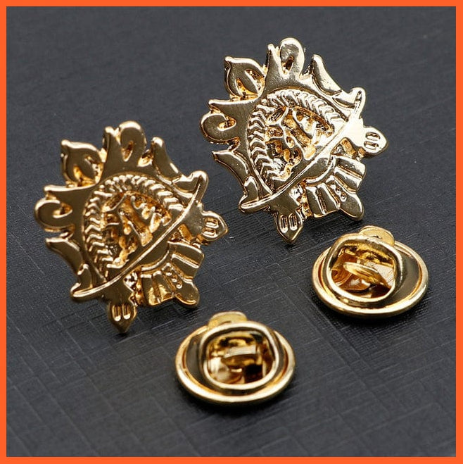 whatagift.com.au Brooches Vintage Tree Leaf Collar Brooch Pins | Hollowed Out Crown Shirts Suit Jewellery