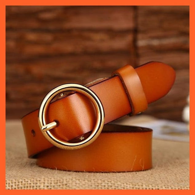 whatagift.com.au brown / 100cm Leather Belt For Women |  Women Luxury Designer Brand Belt