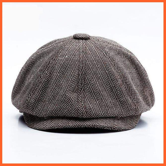 Detective Retro Flat Hats | Unisex Autumn Winter Newsboy Cap | Men Women Warm Tweed Octagonal Flat Hat | whatagift.com.au.