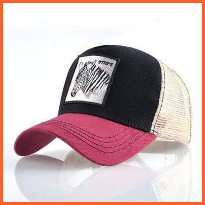 Embroidery Animal Baseball Caps | Men Women Breathable Mesh Snapback Hip Hop Caps | whatagift.com.au.
