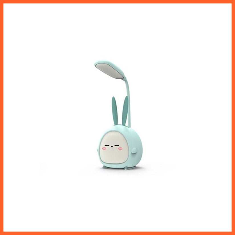 whatagift.com.au Bunny-Blue Cute Rechargeable Desk Lamp | Eye Protection Bedside Table Lamps
