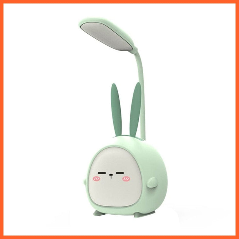 whatagift.com.au Bunny-Green Cute Rechargeable Desk Lamp | Eye Protection Bedside Table Lamps