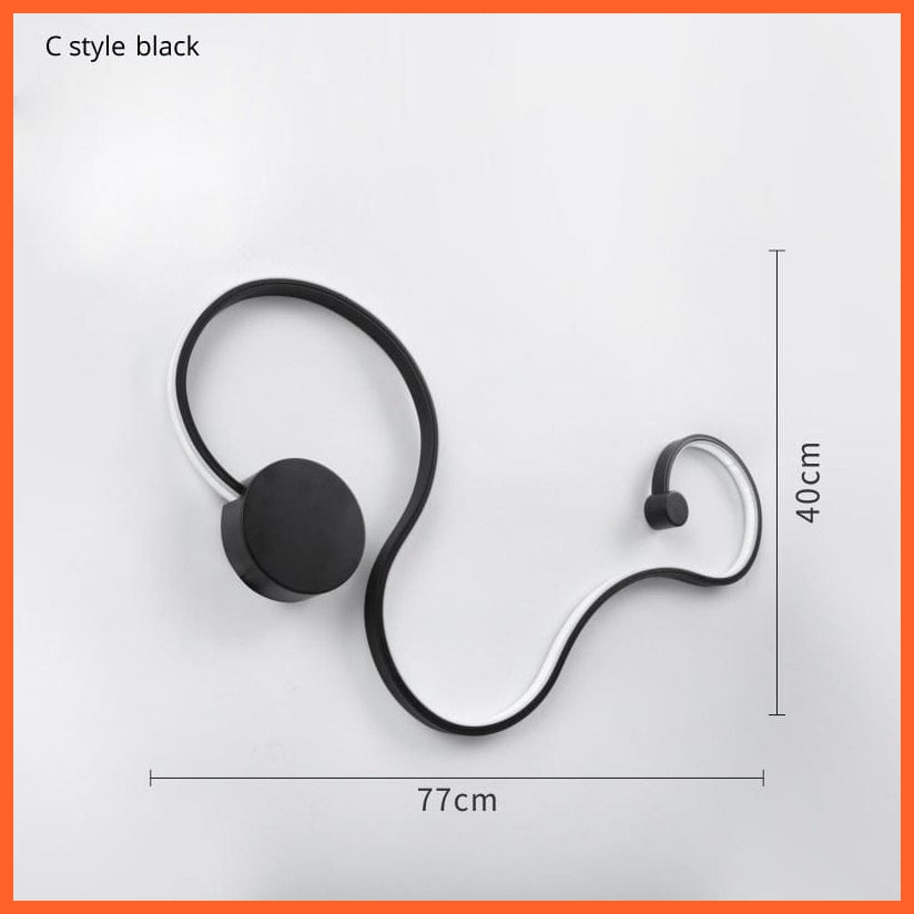whatagift.com.au C 77CM black / China / warm white Modern Wall Lamps for home decore