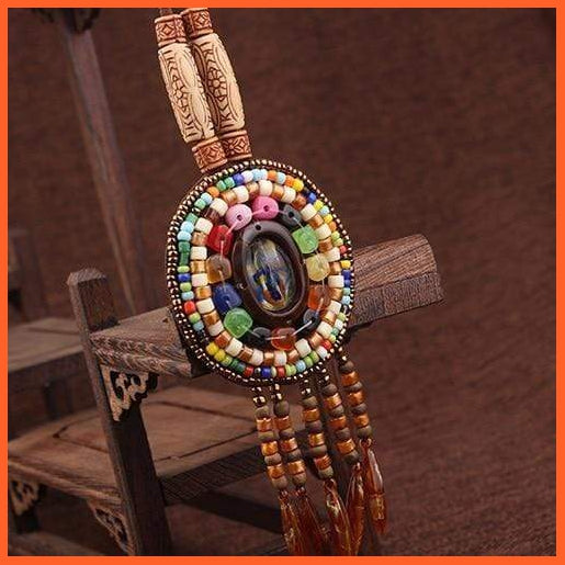 Handmade Nepalese Braided Multicolor Vintage Necklace | whatagift.com.au.