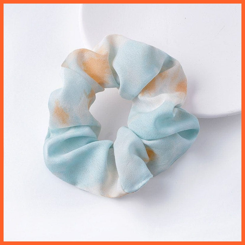 whatagift.com.au c1 Handmade Women Silk Elastic Scrunchies | Multicolor Hair Band