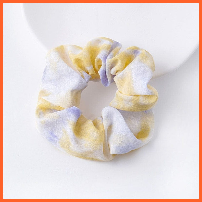 whatagift.com.au c2 Handmade Women Silk Elastic Scrunchies | Multicolor Hair Band