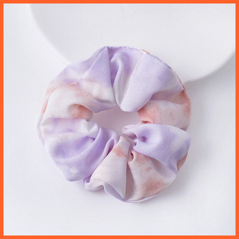 whatagift.com.au c3 Handmade Women Silk Elastic Scrunchies | Multicolor Hair Band