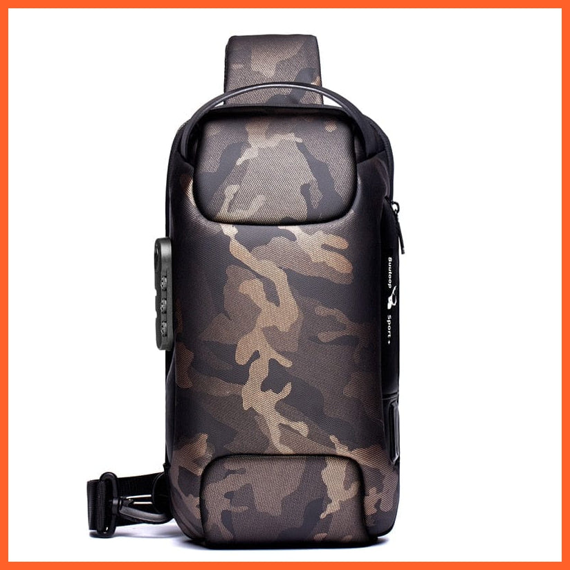 whatagift.com.au camouflage / 16 x 11 x 33 cm / China Waterproof USB Oxford Crossbody Shoulder Bag