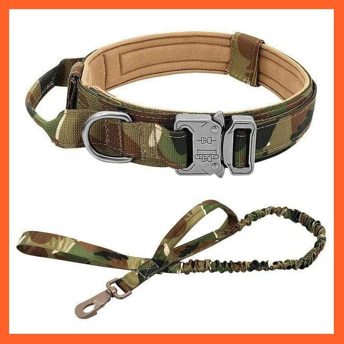whatagift.com.au Camouflage Set / M Nylon Military Durable Tactical Dog Collar | Tough Dog Collar With Training Control Adjustable Leash