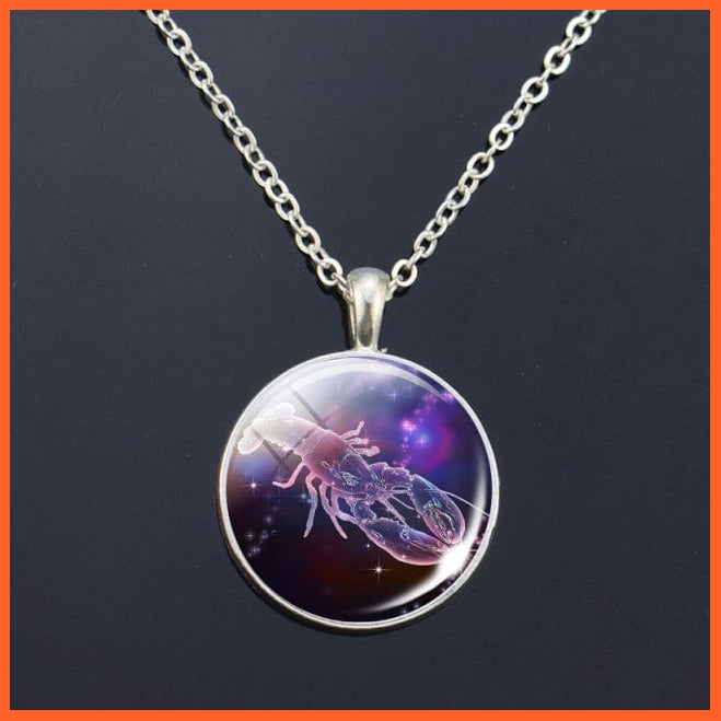 whatagift.com.au Cancer Zodiac Signs Glass Dome Constellations Necklace Pendant