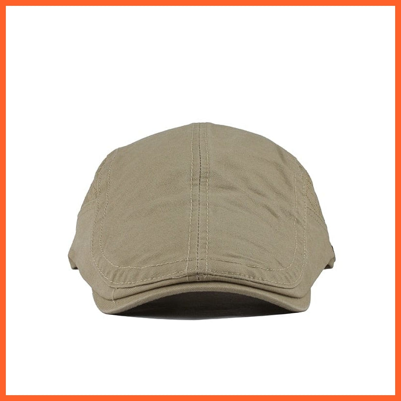 Cotton Berets Caps For Men | Grid Embroidery Casquette Cap For Autumn | whatagift.com.au.
