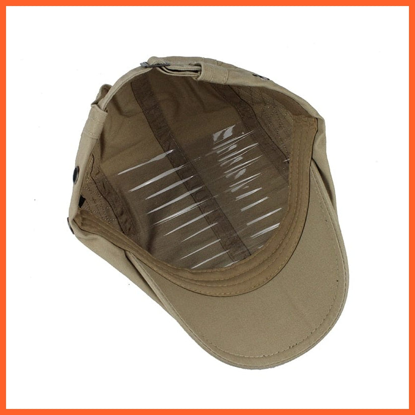 Cotton Berets Caps For Men | Grid Embroidery Casquette Cap For Autumn | whatagift.com.au.