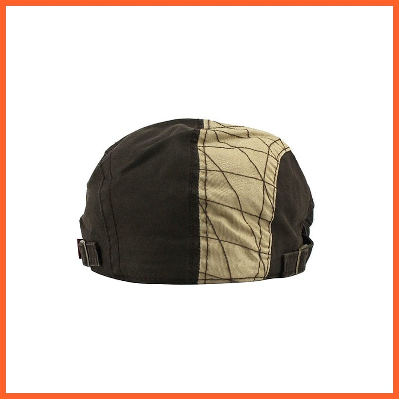 Cotton Berets Caps For Men | Grid Embroidery Casquette Cap For Summer | whatagift.com.au.
