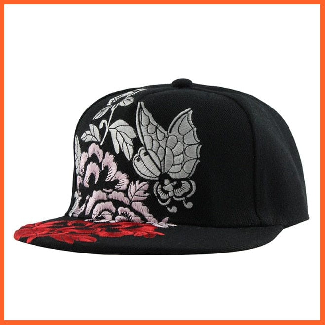 Unisex Cotton Embroidery Flat Brim Baseball Cap | Snapback Adjustable Cap For Summer | Cool Hip Hop Caps | whatagift.com.au.