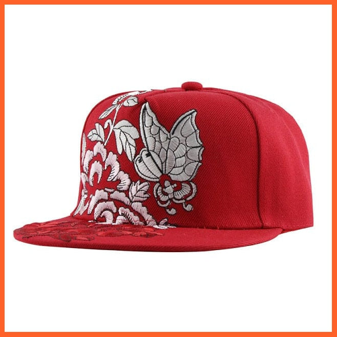Unisex Cotton Embroidery Flat Brim Baseball Cap | Snapback Adjustable Cap For Summer | Cool Hip Hop Caps | whatagift.com.au.